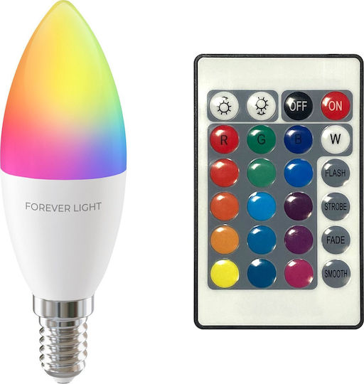 Forever Light Bulb Λάμπα LED 5W για Ντουί E14 και Σχήμα C37 Φυσικό Λευκό 500lm