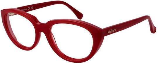 Max Mara Plastic Eyeglass Frame Cat Eye Red MM 5113 066
