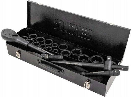 Satra Căpăcei Pneumatic - Pneumatic cu Patrat de Prindere 3/4" Set 21buc