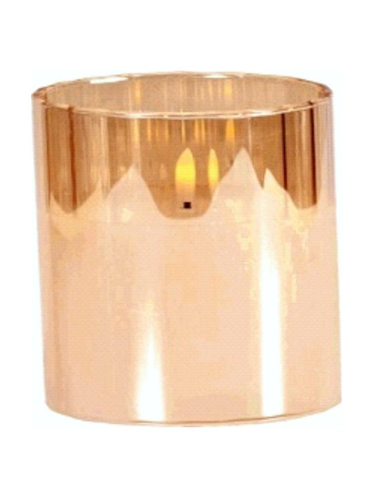 TnS Christmas Glass Gray Candle 15x7.5cm