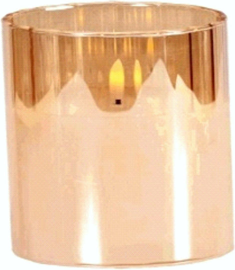 TnS Christmas Glass Gray Candle 15x7.5cm