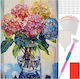 Broderie Mozaic cu Diamante Zola Buchet de Hortensii 40 x 30 Cm