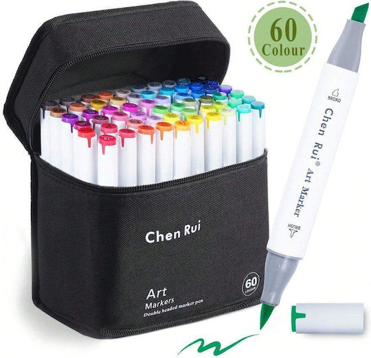 Neon Zeichenmarker Dünne Doppelseitig Set 60Stück