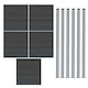 Material pentru Împrejmuire Grădină din Magazin online WPC 1buc Gray
