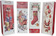 Tall Paper Christmas Bag for Gift Multicolored 35x12cm. 12pcs