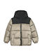 Kids' Quilted Jacket with Hood Gold/Silver