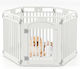 Costway Foldable Park Dog in White Color 12 x 12 x 81cm