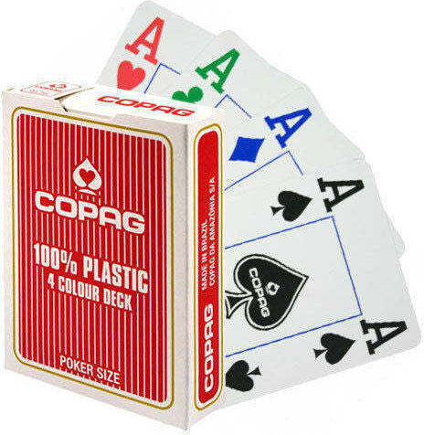 Copag Cărți de Poker 4 Culori Culoare Roșie