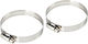 Collar Clamps Height 12mm & Diameter 52>76mm Stainless Steel 2 Pieces