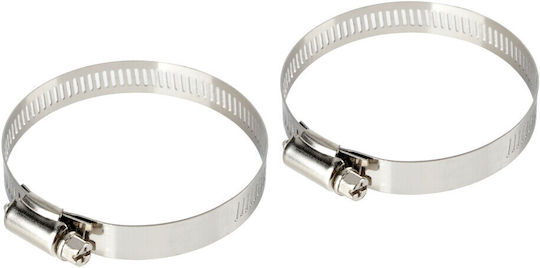 Collar Clamps Height 12mm & Diameter 52>76mm Stainless Steel 2 Pieces