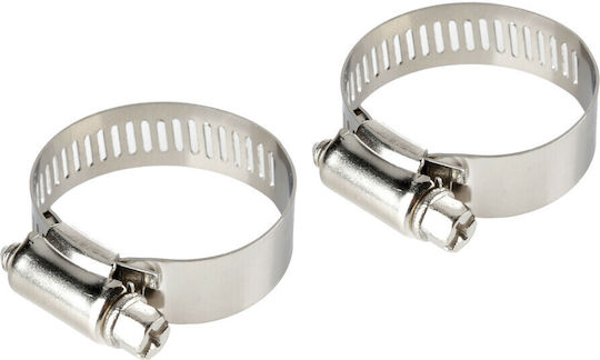 Collar Clamps Height 12mm & Diameter 21>38mm Stainless Steel 2 Pieces