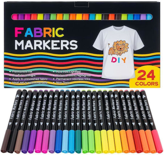 Fabric Markers Set 24 Pieces