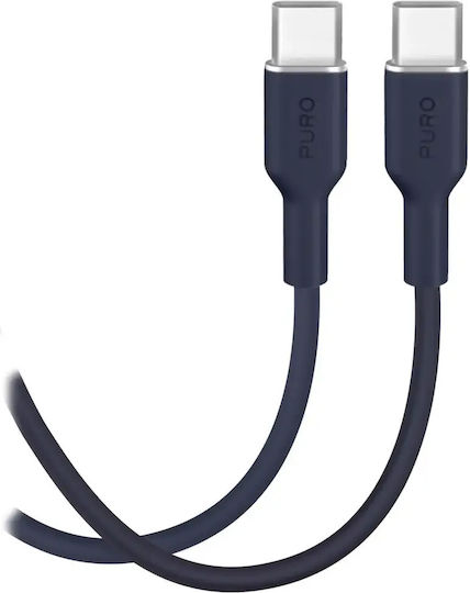 Puro Icon USB 2.0 Cable USB-C male - USB-C 60W Μπλε 1.5m