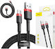 Baseus Cafule USB 2.0 Cable USB-C male - USB-A PD Κόκκινο 1m CATKLF-B91
