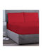 Hatzitex Cearșaf Single cu Elastic 100x200+30cm. Roșu