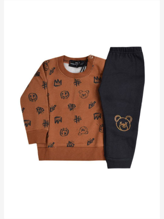 Kinder Sweatpants Set - Jogginganzug Tabac Brown
