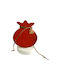 Kalliopi Silver Handmade Tabletop Lucky Charm Pomegranate Red Ceramic 2026 8x11cm 1pcs