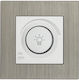 Bassiakos Recessed Dimmer Switch with LED Frame Rotary 500W in Gray Color