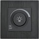 Bassiakos Recessed Dimmer Switch with LED Frame Rotary 500W in Black Color