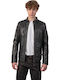S Alpha Leather Jacket Black