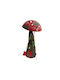 Kalliopi Silver Lucky Charm 2026 Handmade Ceramic Black Clay Mushroom Large Tealight 13x22cm Rz-31-271