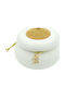 Makwedding Christmas Ceramic Decorative Macaron Plexiglass Wishes 7cm White-Gold