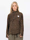 Bluza Damă Fleece De Iarnă Cu Fermoar Leopard