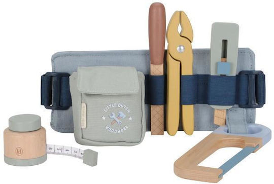 Little Dutch Handyman Belt with Wooden Tools for Ages 3+