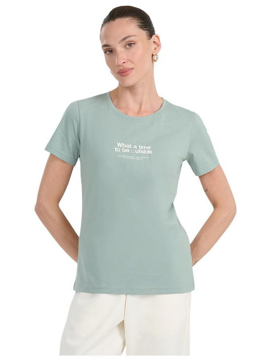Women's Blouse Short Sleeve Turquoise
