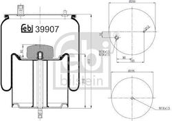 Маншон Въздушно Окачване Febi Bilstein 39907