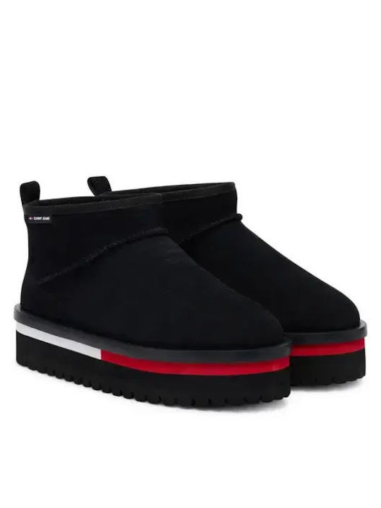 Suede Women's Ankle Boots Black