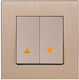 Flush Roller Shutter Push Button Gold Ip20 S105g