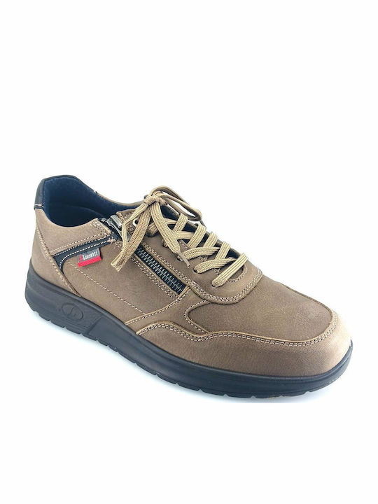 Herren Sneakers Taupe Δέρμα