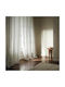 Gofis Home Curtain With Pencil Pleat Combe 502 White 140x295cm