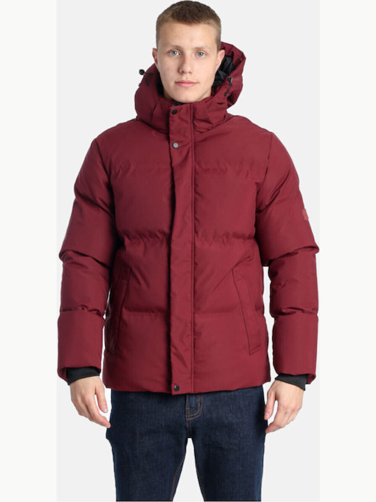 Μπουφάν Puffer Dark Red