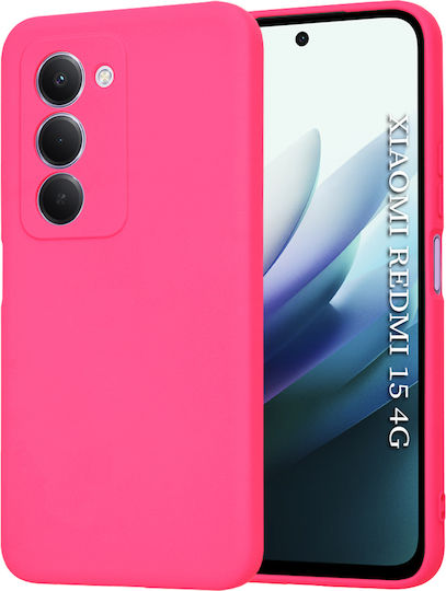 Techsuit Softflex Umschlag Rückseite Silikon Fuchsie (Redmi 15)