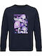 Bedrucktes Sweatshirt Unisex Kpop Dämonenjäger Huntrix Mitglieder Marineblau