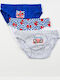 Superheroes Kids' Set with Briefs Μπλε-γκρι-λευκό 3pcs