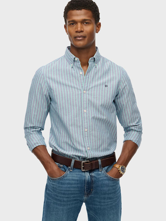 Superdry Oxford Μακρυμάνικo Βαμβακερό Πουκάμισο...
