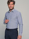 Brunello Long-sleeved Cotton Shirt Blue