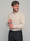 Bosnian Lunga Long-sleeved Cotton Shirt Beige