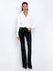 Women's Jean Trousers Flared Black
