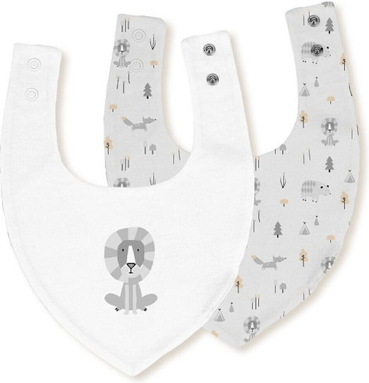 Interbaby Bandana material textil Gri 2buc