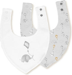 Interbaby Bandana Fabric with Button Gray 2 Pieces
