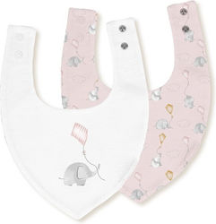 Interbaby Bandana Fabric with Button Pink 2pcs