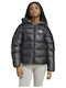 Essentials Damen Puffer Jacke Wasserdicht für Winter Schwarz