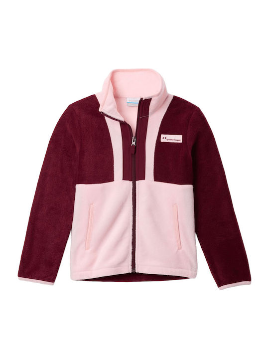 Columbia Kids Cardigan Fleece Rich Wine/satin P...