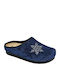 Anatomical Leather Women's Slippers Blue