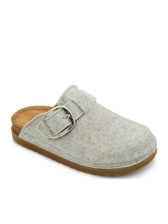 Anatomical Woolen Women's Slippers Gray