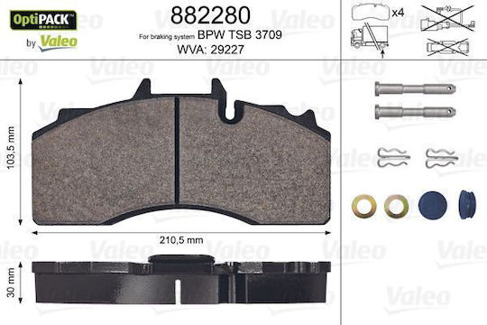 Valeo 882280 Bremsbelag Set Scheibenbremse